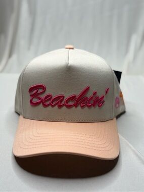 C.C. Boutique Beachin' Cap - Pink & Cream